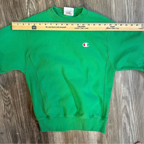 Champion Women's‎ Vintage 80s Reverse Weave Sweatshirt XS Kelly Green - Picture 6 of 7